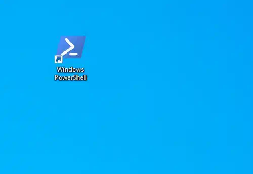 Right click the powershell icon on the Desktop and select run as administrator from dropdown menu